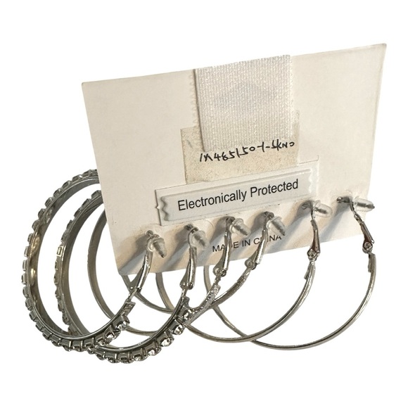 Nicole Miller Occasion Glitz & Glam Hoop Earrings - Set of 3 - Picture 5 of 5